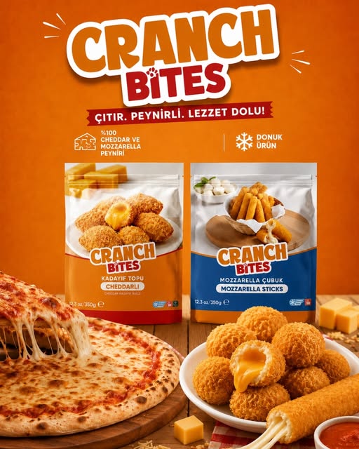Cranch Bites kadayıf topları ve mozzarella çubukları